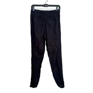 Athleta Cabo Linen Black Jogger Pants